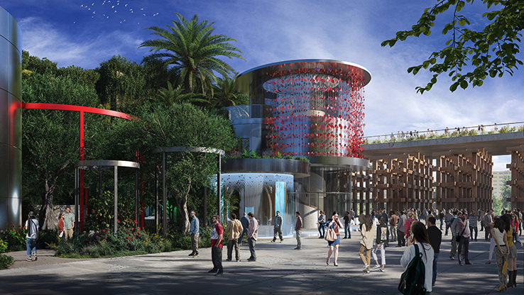 The environment at the heart of the Monaco Pavilion at Expo 2025