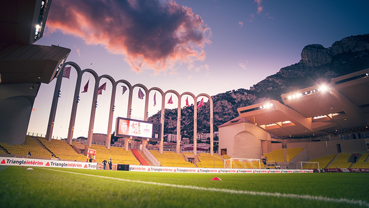 Exterior view of Stade Louis II in Monaco