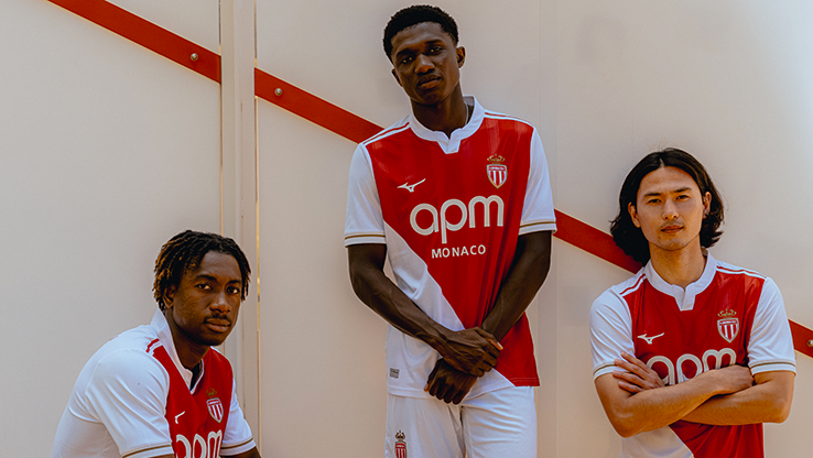 AS Monaco unveil first Mizuno home kit