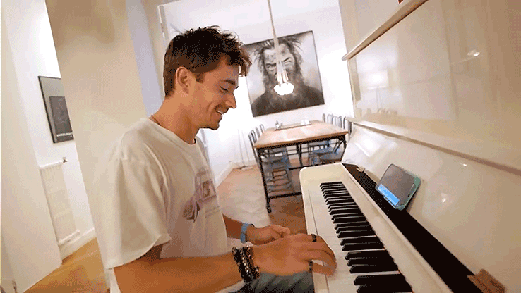 Charles Leclerc, the driver and the musician